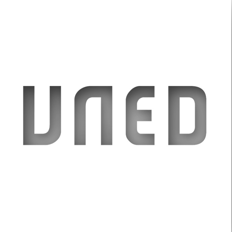 UNED wordmark in bold black gradient text on a white background (logo).